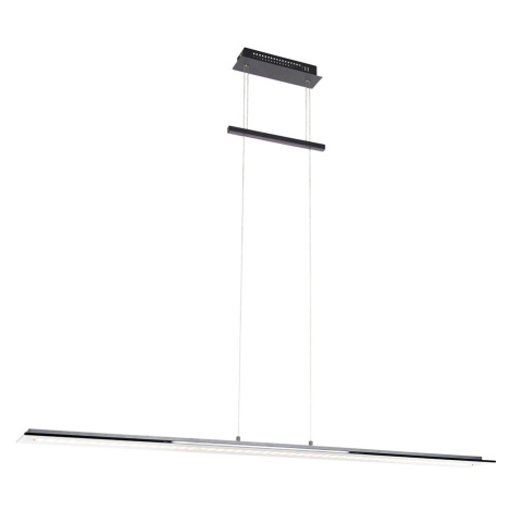 Moderne hanglamp zwart incl. LED 3-staps dimbaar - Kahan FISCHER & HONSEL