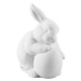 Rosenthal velikonoční porcelánová dekorace Zajíc s vajíčkem, white biscuit, 10 cm