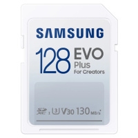 Paměťová karta Samsung EVO Plus/SDXC/128GB/130MBps/UHS-I U3 / Class 10 (MB-SC128K/EU)