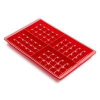 LEKUE Silikonové pečicí formy na vafle 2 ks Lekue | červené