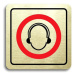 Accept Piktogram "použij ochranu sluchu" (80 × 80 mm) (zlatá tabulka - barevný tisk)