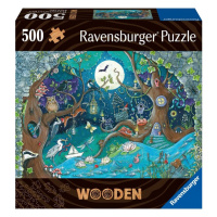 RAVENSBURGER - Dřevěné puzzle kouzelný les 500 dílků