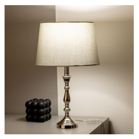 Brilagi - Stolní lampa CERIA 1xE27/60W/230V pr. 30 cm lesklý chrom/šedá 1xEG78312+1xEG781036