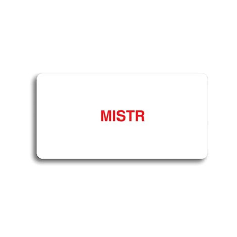 Accept Piktogram "MISTR" (160 × 80 mm) (bílá tabulka - barevný tisk bez rámečku)