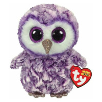 TY Beanie Boos MOONLIGHT - fialová sova, 15 cm