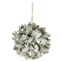 H&L Závěsná dekorační koule Leaf 11 cm, bílé bobule