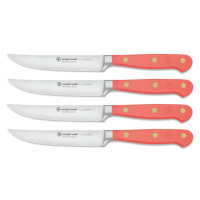 WÜSTHOF CLASSIC COLOUR Sada 4 nožů na steaky, Coral Peach, 12 cm