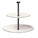 Dvoupatrový etažér 23,5 cm A TABLE LIGNE NOIR ASA Selection - slonová kost