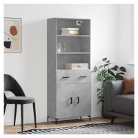 vidaXL Skříň highboard betonově šedá 69,5x34x180 cm kompozitní dřevo