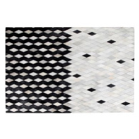 Šedočerný kožený koberec MALDAN 160 x 230 cm, 160588