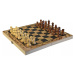 DŘEVO Hra Šachy Dáma Backgammon 30x30cm 3v1
