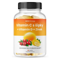 MOVit Vitamin C 1200 mg s šípky + Vitamin D + Zinek PREMIUM 90 tablet