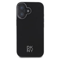 Zadní kryt DKNY PU Leather Stack Logo Magsafe pro Apple iPhone 16, černá