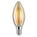 Paulmann LED svíčka E14 4,7W 2 500K zlatá, stmívatelná