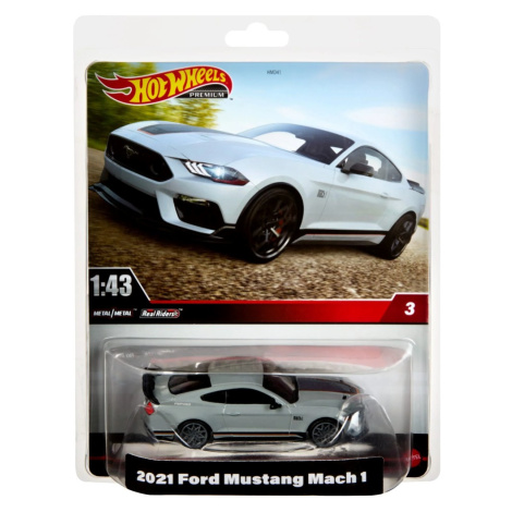 Mattel hot wheels prémiové auto 1:43 2021 ford mustang mach 1, hmd45