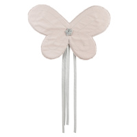 Cotton & Sweets Lněná pohádková křídla pudrově růžová se stříbrem 51x35cm