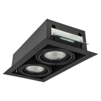 Stropní zápustné bodové svítidlo AZzardo Nova 2 black/black AZ2875 GU10+ADAP111/ES111 2x40/2x50W