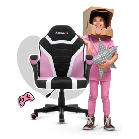 Černo-růžové herní křeslo Huzaro pro děti RANGER 1.0 PINK MESH