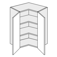 ArtExt Kuchyňská skříňka horní rohová ESSEN | W12 60 Barva korpusu: Bílá