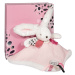 Plyšový zajíček na mazlení Happy Blush Doudou et Compagnie růžový 25 cm v dárkovém balení od 0 m