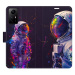 iSaprio Flip pouzdro Neon Astronaut 02 pro Xiaomi Redmi Note 12S