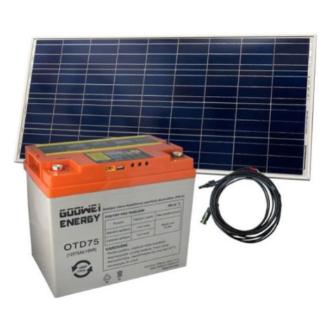 Solární set baterie GOOWEI ENERGY OTD75 (75Ah, 12V) a solární panel Victron Energy 115Wp/12V