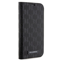 Flipové pouzdro Karl Lagerfeld PU Saffiano Monogram Book pro Apple iPhone 13 Pro, černá