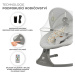 KINDERKRAFT Lehátko houpací s melodií 2v1 Lumi, do 9 kg, Premium Light Grey