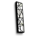 Hanah Home Dekorativní zrcadlo Linie 108x28 cm černé
