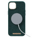 NJORD Salmon Leather Magsafe Case iPhone 14 Plus Green