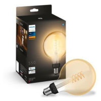 Philips HUE white LED Filament žárovka E27 G125 7W 550lm 2100K IP20, stmívatelná