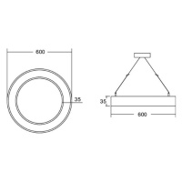 BRUMBERG BRUMBERG Biro Circle Ring3,5 direct Ø 60 cm DALI CCT bílá