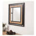 Nástěnné zrcadlo COSMO 70x70 cm hnědá/černá