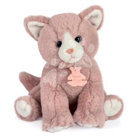 Plyšová kočička Baby Cat Powder Pink Histoire d’ Ours růžová 18 cm v dárkovém balení od 0 měsíců