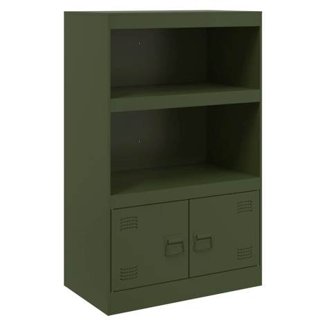 vidaXL Příborník olivově zelený 67 x 39 x 107 cm ocel