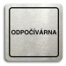 Accept Piktogram "odpočívárna" (80 × 80 mm) (stříbrná tabulka - černý tisk)