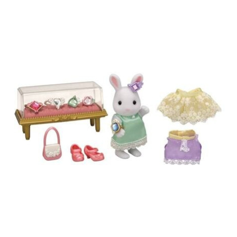 Sylvanian Families Město - bílý králík se šperky a drahokamy