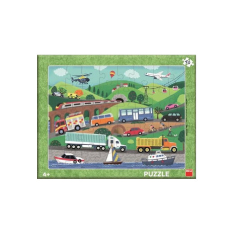 Puzzle 40 Dopravní prostředky deskové Dino