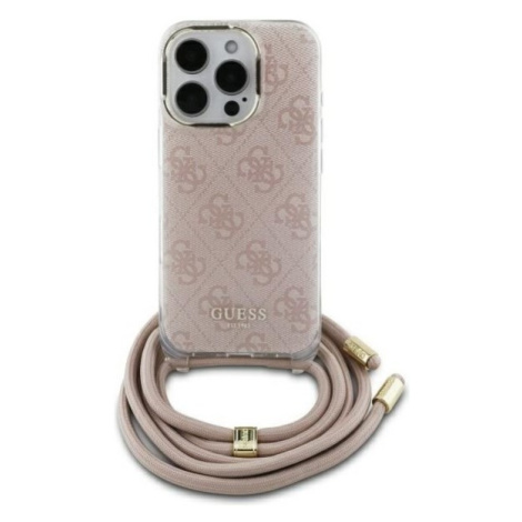 Kryt Guess GUHCP16SHC4SEP iPhone 16 6.1"  pink hardcase Crossbody Cord 4G Print (GUHCP16SHC4SEP)