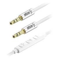 AlzaPower Alucore Audio 3.5mm Jack 4P-TRRS (M) to 3.5mm Jack (M) 1m stříbrný