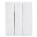 Petite&Mars Sada plen bambusová mušelínová Moussy Total White, 68 x 68 cm 3 ks