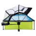 Bazén s krytem a filtrací Lime pool Exit Toys ocelová konstrukce 300*200 cm zelený od 6 let