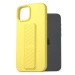 AlzaGuard Liquid Silicone Case with Stand pro iPhone 15 Plus žluté