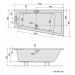 POLYSAN ANDRA R asymetrická vana 170x90x45cm, bílá 81511
