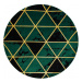 Dywany Łuszczów Kusový koberec Emerald 1020 green and gold kruh - 200x200 (průměr) kruh cm