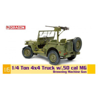 Model Kit military 75052 - 1/4-Ton 4x4 Truck w/M2 .50-cal Machine Gun (1:6)