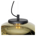 Designová závěsná lampa černá se zlatým sklem 2-light - Bliss
