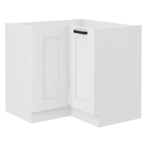 Dolní rohová kuchyňská skříňka Luna, 90/90 cm, bílá Asko