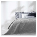 Světle šedý sametový prošívaný přehoz 220x240 cm Laila – AmeliaHome
