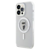 Zadní kryt Karl Lagerfeld IML Ikonik MagSafe pro Apple iPhone 15 Pro Max, transparentní